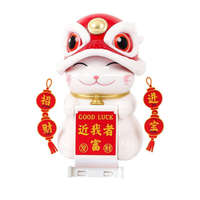 Baking & Pet Kft Napelemes szerencsehozó bólogató macska telefontartóval - Oroszlántánc stílusú