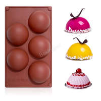 Baking & Pet Kft Szilikon forma, mousse forma-5 adag félgömb