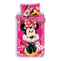 Otthonkomfort Minnie egér hearts 2 részes Disney pamut-vászon gyerek ágynemű