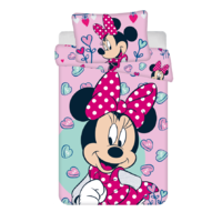 Otthonkomfort Disney Minnie egér pink 02 ovis pamut-vászon ágynemű