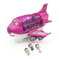  Játék repülő kivehető utasokkal, fény, hangokkal, rózsaszín