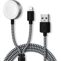 2 az 1-ben Lightning + Vezeték nélküli töltő, iPhone/iPad/Apple Watch -hoz