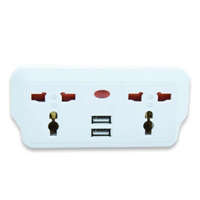 Univerzális hálózati átalakító és elosztó -adapter, dugvilla - USB-vel