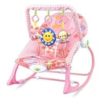 Rezgő, zenélő pihenőszék 18kg-ig, rózsaszín