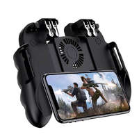 PUBG kontroller joystick, hűtőventilátor, iPhone és Android, fekete