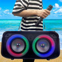  Hordozható karaoke hifi/bluetooth/vezeték nélküli mikrofon/disco fény