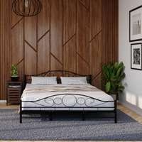 Mimi Mimi fém ágykeret ajándék ágyráccsal, 140 x 200 cm, fekete