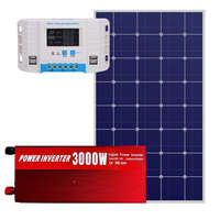  220V/12V napelem rendszer 150Wpanel 3000W inverter + 60A töltésvezérlő
