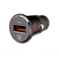 Ldnio szivargyújtó USB töltő, 1xUSB, Quick Charge 3.0, 5V/3A, barna/szürke