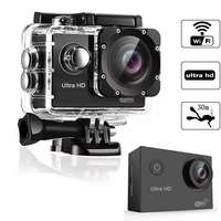 WiFi Sportkamera, 12MP akciókamera, Full HD, 60FPS, 30m vízálló, A+ 170°, fekete
