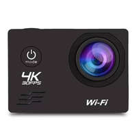 Sportkamera, WiFi-s 12MP akciókamera FullHD, 30m-ig vízálló, A+ 170° fekete