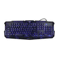 Vezetékes Billentyűzet M200, USB, nemzetközi elrendezés, RGB világítás, fekete