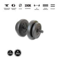GazoFitness kézi súlyzó 1×16,5kg (össz: 16,5kg) menetes súlyzórúddal