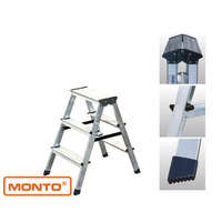 KRAUSE MONTO Krause 120328 Monto Dopplo 2X3 kétoldalon járható lépcsőfokos állólétra /2,5kg;0,70m/
