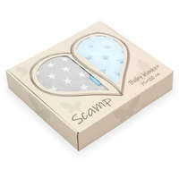 Scamp Minky-vászon takaró 75*100cm kék-szürke csillagos