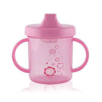 Baby Care itatópohár fogantyúval 210ml alacsony - pink