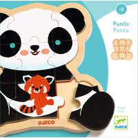  Djeco Fa puzzle - Panda, 9 db-os - Puzzlo Panda