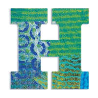 Djeco Little Big room Dekorbetű - H - Peacock letter