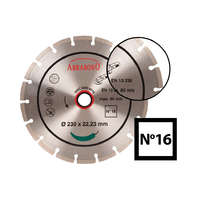 Abraboro Abraboro gyémánttárcsa szegmenses Uni 300x3,0x25,4 mm (No.16) (1db/csomag)