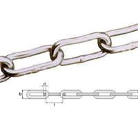  Hosszúszemű lánc DIN 5685/C átm. 4 x 25m acél Vz.