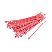  Műanyag kábelkötegelő, PA 6.6 piros, 2,5x100