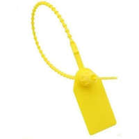 Gyöngyös műanyag kábelkötegelő táblával, PA 6.6 sárga, 2,5x190