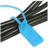  Gyöngyös műanyag kábelkötegelő táblával, PA 6.6 kék, 2,5x190