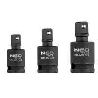 Neo Neo csuklós toldó készlet ütvecsavarozókhoz 1/4", 3/8",1/2",