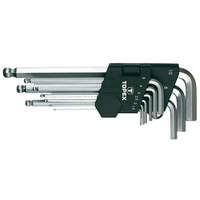 Topex Topex imbuszkulcs készlet, gomb végű 1,5-10mm (9db/készlet)