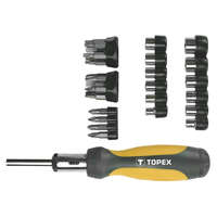 Topex Topex csavarhúzó bit készlet, racsnis (34db/készlet)
