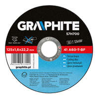 Graphite Graphite fém vágókorong, 41 A60-T-BF, 125 x 1,6mm