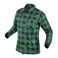 Neo Neo flanel ing, zöld-fekete, 100% pamut, M