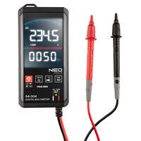 Neo Neo multiméter digitális, ac v, dc v, ac a, dc a, ellenáll., hőmér.,