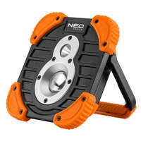 Neo Neo akkus reflektor, talpas, tölthető, 750 + 250lum cob led, powerbank funkció, 10w