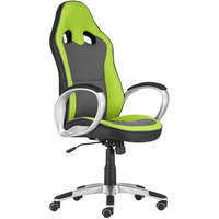. Főnöki szék, mesh és műbőr borítás, műanyag lábkereszt, "Oregon", szürke-zöld