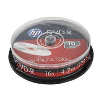 HP DVD+R lemez, 4,7 GB, 16x, 10 db, hengeren, HP
