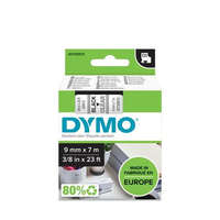 DYMO Feliratozógép szalag, 9 mm x 7 m, DYMO "D1", víztiszta-fekete