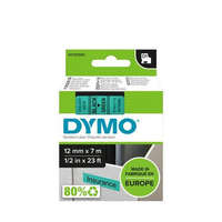 DYMO Feliratozógép szalag, 12 mm x 7 m, DYMO "D1", zöld-fekete