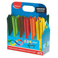 MAPED Színes ceruza készlet, ceruzatartó, háromszögletű, MAPED "Color&#039;Peps INFINITY", 72 darabos készlet