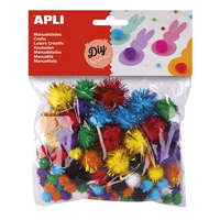 APLI Pom-pom, csillogó, APLI "Creative", vegyes színek