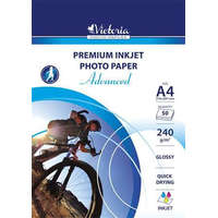 VICTORIA PAPER Fotópapír, tintasugaras, A4, 240 g, fényes, VICTORIA PAPER "Advanced"