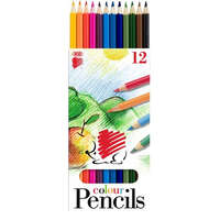 ICO Színes ceruza készlet, hatszögletű, ICO "Süni", 12 különböző szín