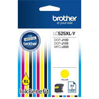 BROTHER LC525XLY Tintapatron DCP-J100, J105 nyomtatókhoz, BROTHER, sárga, 1300 oldal