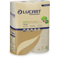 LUCART Toalettpapír, 3 rétegű, 6 tekercs, kistekercses, 27,5 m, LUCART "EcoNatural 6.3" barna