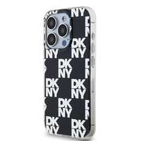 DKNY DKNY DKHCP15LHDLCEK IML Checkered Mono Pattern tok iPhone 15 Pro - fekete