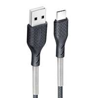 Forcell FORCELL Karbon kábel USB C típusra QC3.0 3A CB-02B fekete 1 méter