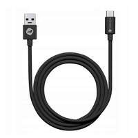 Forcell FORCELL kábel USB Type-C 2.0 2,1A C319 TUBE fekete 1 méter