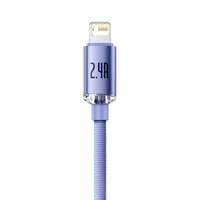 Baseus Baseus kábel USB kristály ragyog Iphone lightning 8-pin 2,4a cajy000005 1,2m lila
