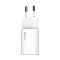 Baseus BASEUS Type-C utazási töltő + Type-C kábel iPhone Lightning 8-pin Super Si PD 20W fehér TZCCSUP-B02/CCCJGCE-D