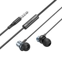 Hoco HOCO drót fülhallgató 3,5 mm-es jack mikrofonnal M110 fém szürke